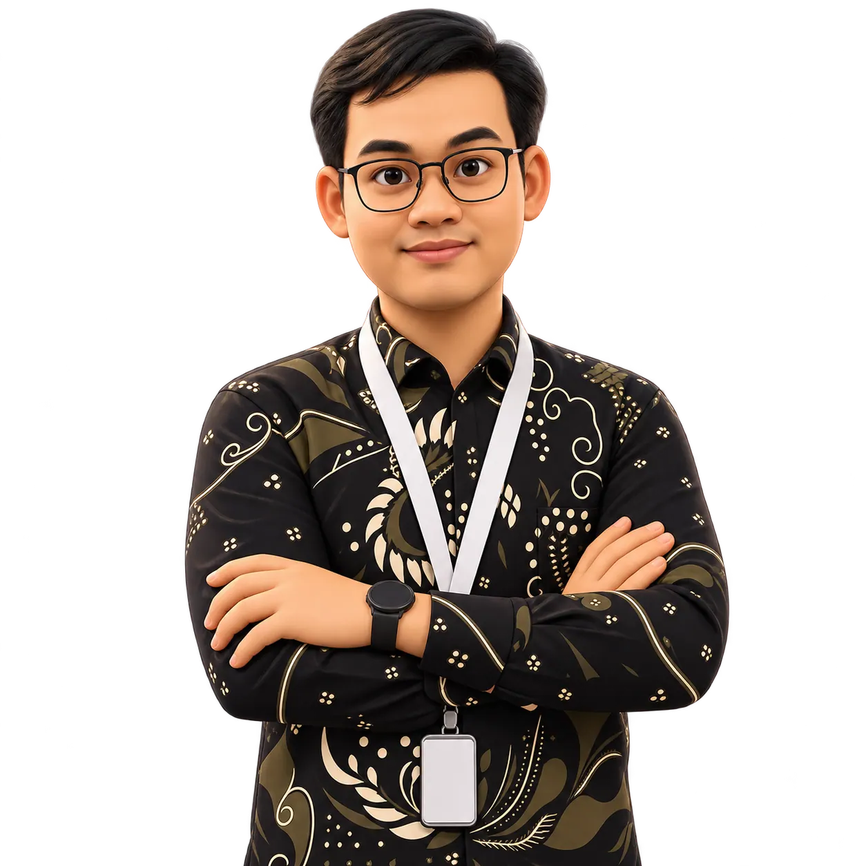 Cartoon portrait of Akbar Nur Rizqi