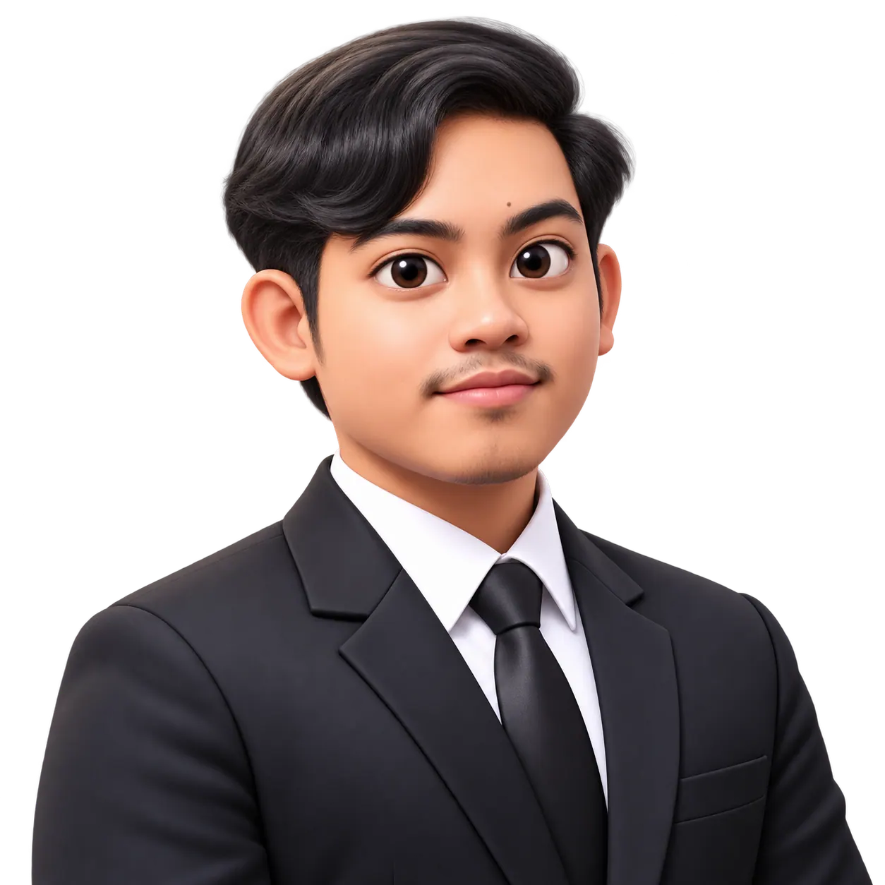 Cartoon portrait of Muhammad Fauzan Ariyatmoko